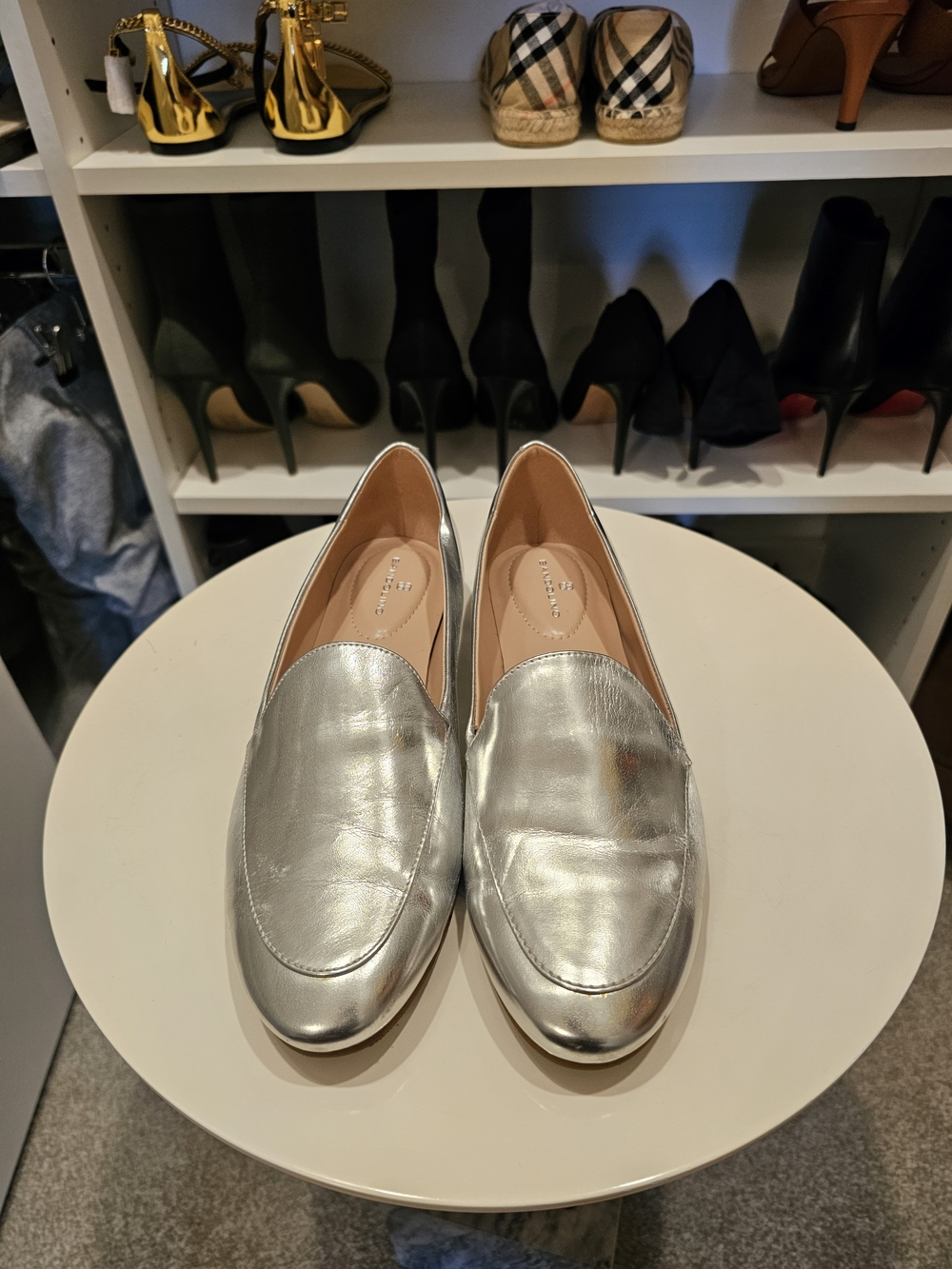 Bandolino Metallic Silver Slip-On Loafers
